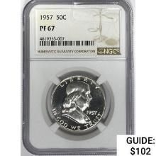 1957 Roosevelt Dime NGC PF67