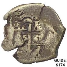 1500-1600's Spanish Empire Silver 1 Reales Cob NEARLY UNCIRCULATED