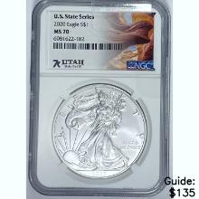 2020 Silver Eagle NGC MS70