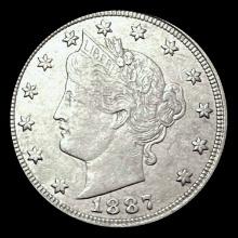 1887 Liberty Head Nickel NEARLY UNCIRCULATED