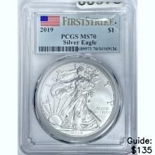 2019 Silver Eagle PCGS MS70