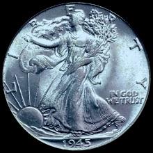 1945 Walking Liberty Half Dollar CHOICE BU