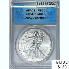 2013 Silver Eagle ANACS MS70
