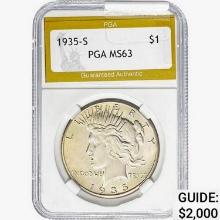 1935-S Silver Peace Dollar PGA MS63