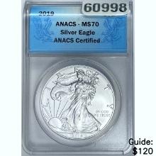 2019 Silver Eagle ANACS MS70