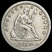 1855-S Seated Liberty Quarter NEARLY UNCIRCULATED NEARLY UNCIRCULATED