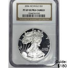 2006 W Silver Eagle NGC PF69 Ultra Cameo