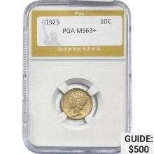 1925 Mercury Silver Dime PGA MS63+