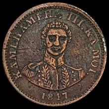 1847 Hawaii Hapa Haneri 1/2 Cent LIGHTLY CIRCULATE LIGHTLY CIRCULATED