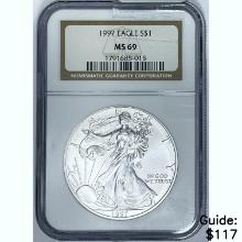 1997 Silver Eagle NGC MS69