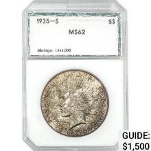 1935-S Peace Dollar PCGS MS62 MS62
