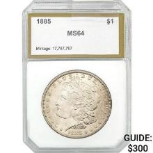 1885 Morgan Silver Dollar GSA MS64 MS64