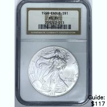 1998 Silver Eagle NGC MS69