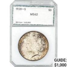 1928-S Peace Dollar GSA MS62 MS62