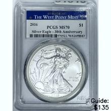 2016 Silver Eagle PCGS MS70