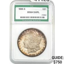 1880-S Morgan Silver Dollar ANI MS64 DMP MS64