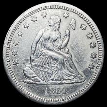 1864 Seated Liberty Quarter ABOUT UNCIRCULATED ABOUT UNCIRCULATED