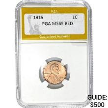 1919 1C PGA MS65 RED