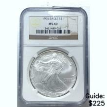 [2] 1995 Silver Eagle NGC MS69