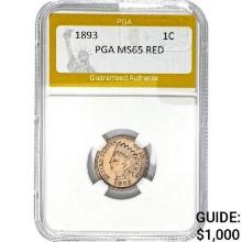 1893 Indian Head Cent PGA MS65 RED