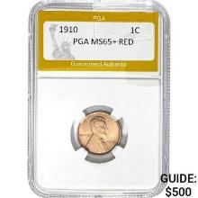 1910 Lincoln Cent PGA MS65+ RED
