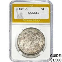 1881-O Morgan Dollar PGA MS65