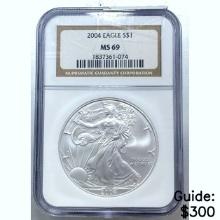 [3] 2004 Silver Eagle NGC MS69