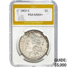 1902-S Morgan Silver Dollar PGA MS64+