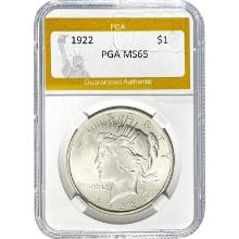 1922 Peace Dollar PGA MS65