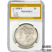 1898-S Morgan Dollar PGA MS63+