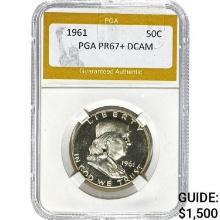 1961 Franklin Half Dollar PGA PR67+ DCAM