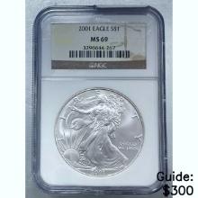 [3] 2001 Silver Eagle NGC MS69