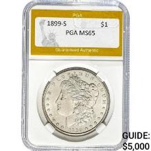 1899-S Morgan Silver Dollar PGA MS65