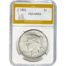 1921 Peace Dollar PGA MS63