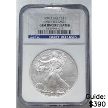 [4] 2008-2017 Silver Eagle NGC/PCGS MS/GEM69/UNC