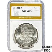 1878-S Morgan Dollar PGA MS64