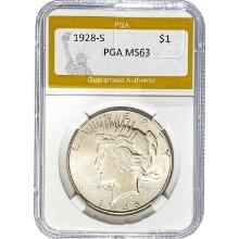 1928-S Peace Dollar PGA MS63