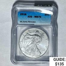 2018 Silver Eagle ICG MS70