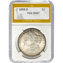 1898-O Morgan Silver Dollar PGA MS67