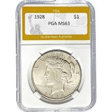 1928 Peace Dollar PGA MS63