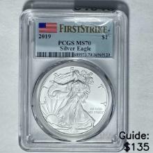 2019 Silver Eagle PCGS MS70
