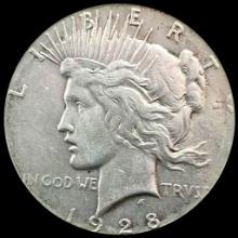 1928 Silver Peace Dollar ABOUT UNCIRCULATED