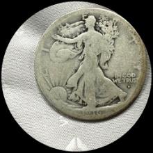 1916-S Silver Walking Liberty Half Dollar LIGHTLY CIRCULATED