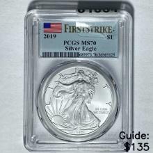 2019 Silver Eagle PCGS MS70