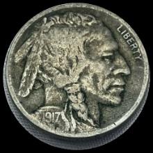 1917-D Buffalo Nickel LIGHTLY CIRCULATED