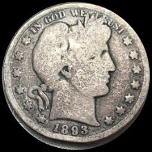 1893-S Silver Barber Half Dollar LIGHTLY CIRCULATED