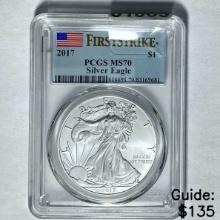 2017 Silver Eagle PCGS MS70