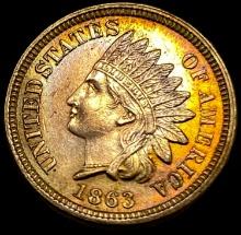 1863 Bronze Indian Head Cent CHOICE BU