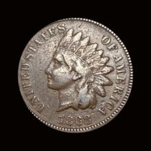 1868 Indian Head Cent ABOUT UNCIRCULATED