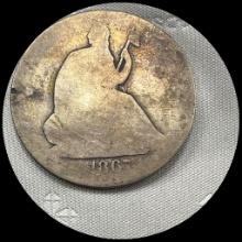 1867 Seated Liberty Silver Half Dollar NICELY CIRCULATED